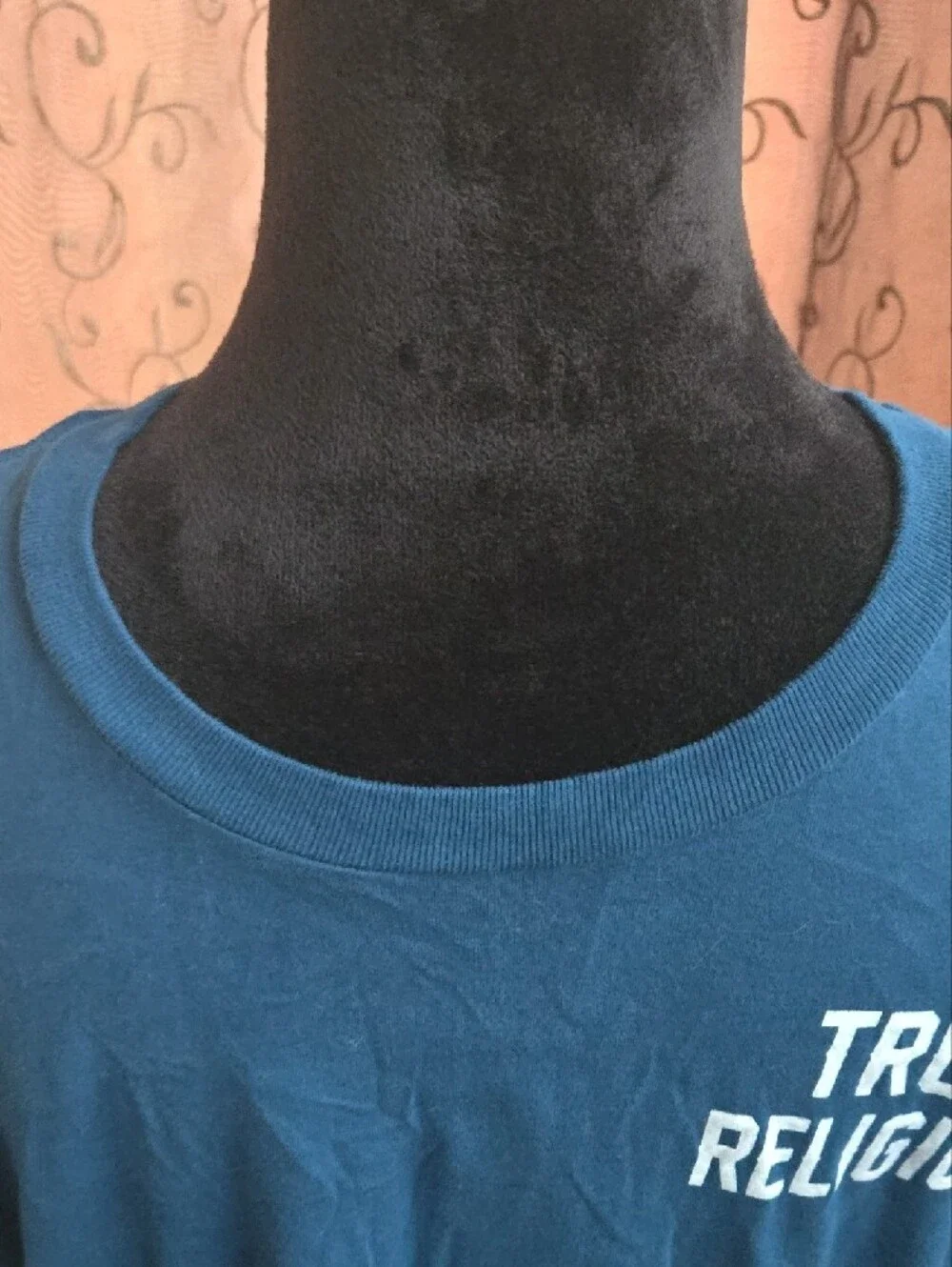 True Religion Blue T-Shirt with White Logo